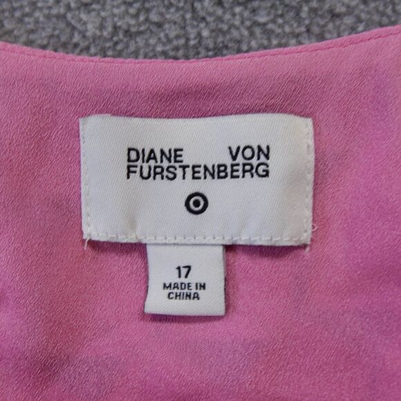 Diane Von Furstenberg Dress 17 Pink Retro Mod Mini Sleeveless Tank Sundress - Picture 6 of 10